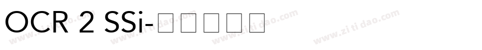 OCR 2 SSi字体转换